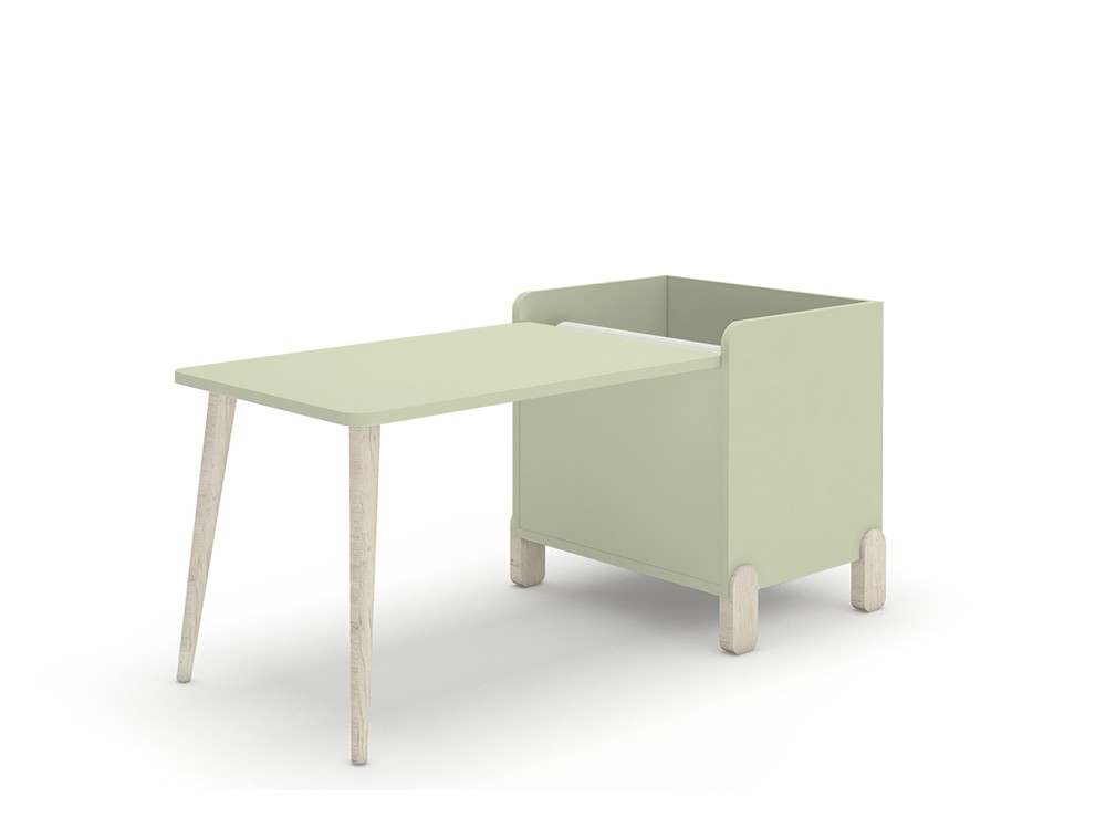 Mesa infantil con juguetero y porta-rollo de Ros - 3