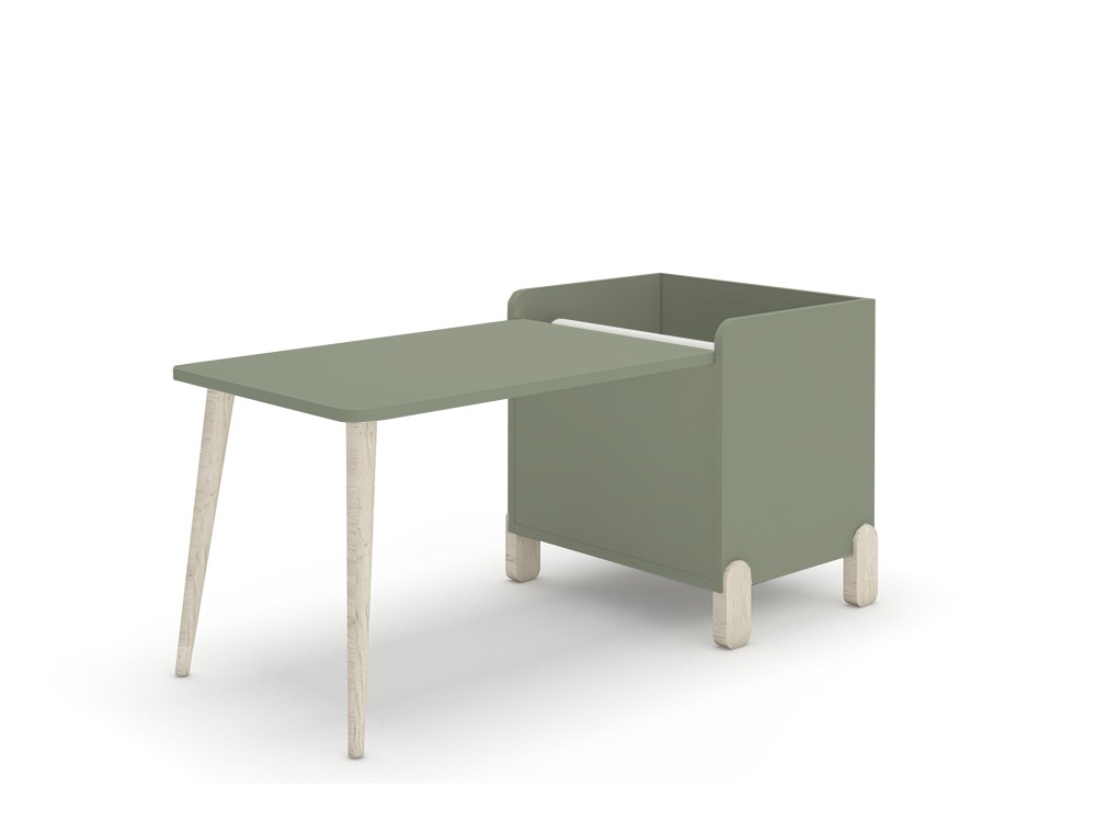 Mesa infantil con juguetero y porta-rollo de Ros - 6