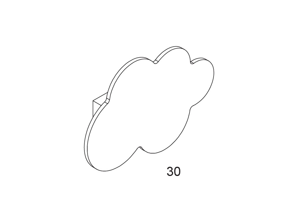 Lámpara de pared Nube LED Ros Mini - 13