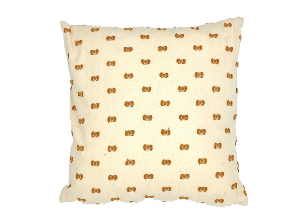 Cojín Jacquard terracota de Ros - 1