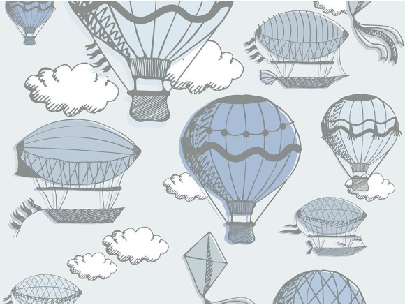 Papel pintado Balloon Color de Ros - 1