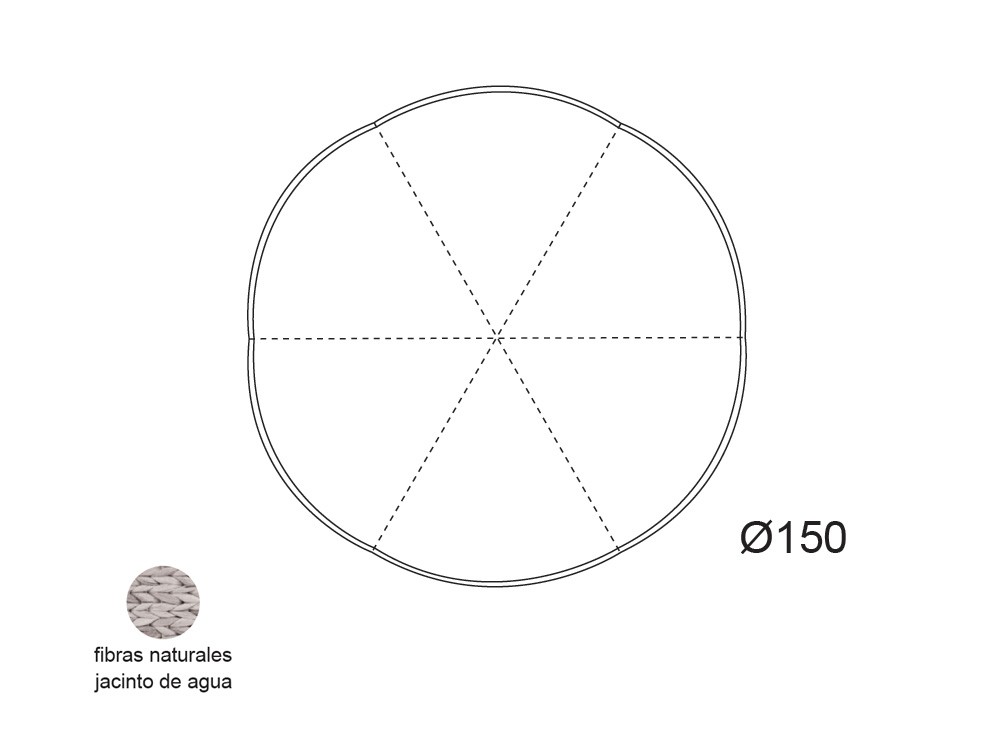 Alfombra redonda de fibra de Ros - 3