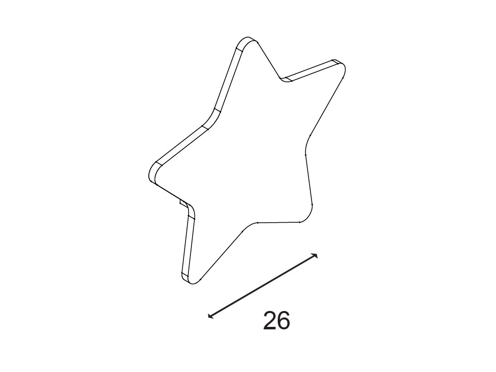 Lámpara de pared Estrella LED de Ros - 3