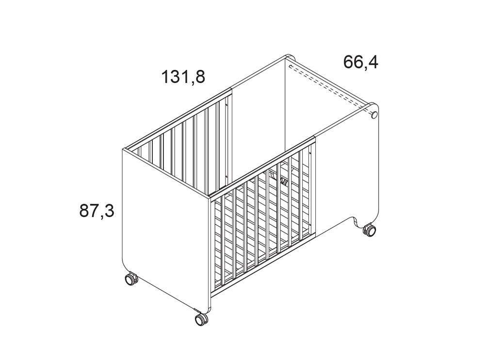 Cuna 120x60 con ruedas Soft Lino de Ros - 10
