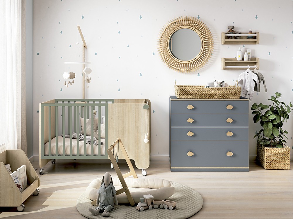 Cuna 120x60 con ruedas Soft Lino de Ros - 4