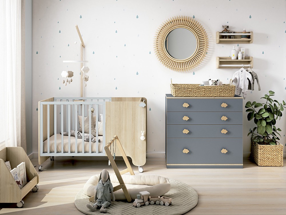 Cuna 120x60 con ruedas Soft Lino de Ros - 5