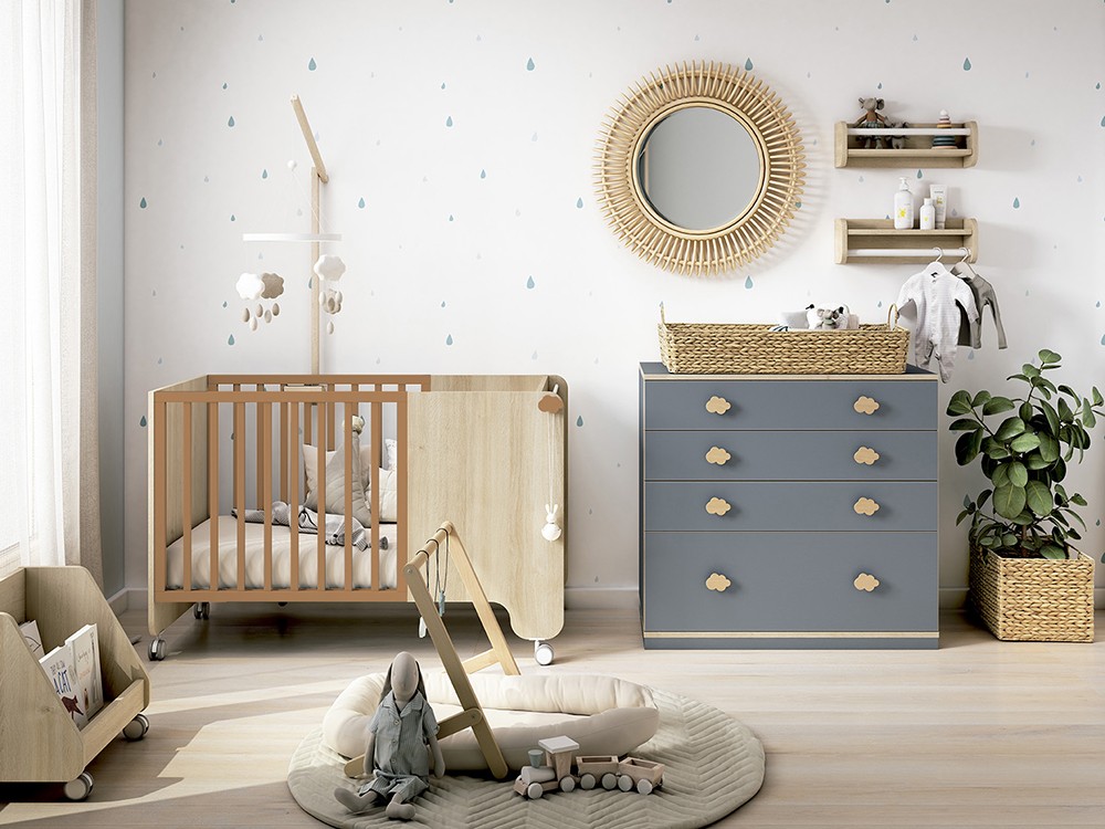 Cuna 120x60 con ruedas Soft Lino de Ros - 6