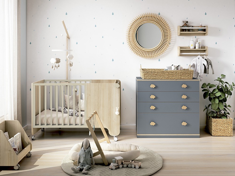 Cuna 120x60 con ruedas Soft Lino de Ros - 7