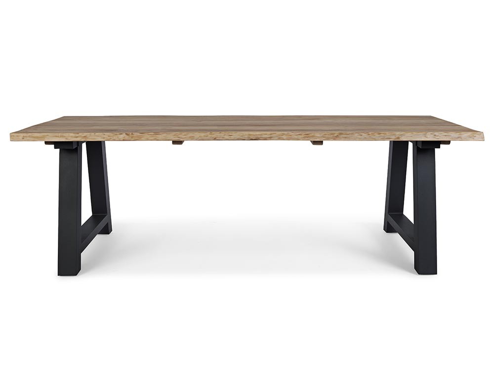 Mesa de centro para exterior Rolland con base de aluminio y sobre de madera de Bizzotto - 7