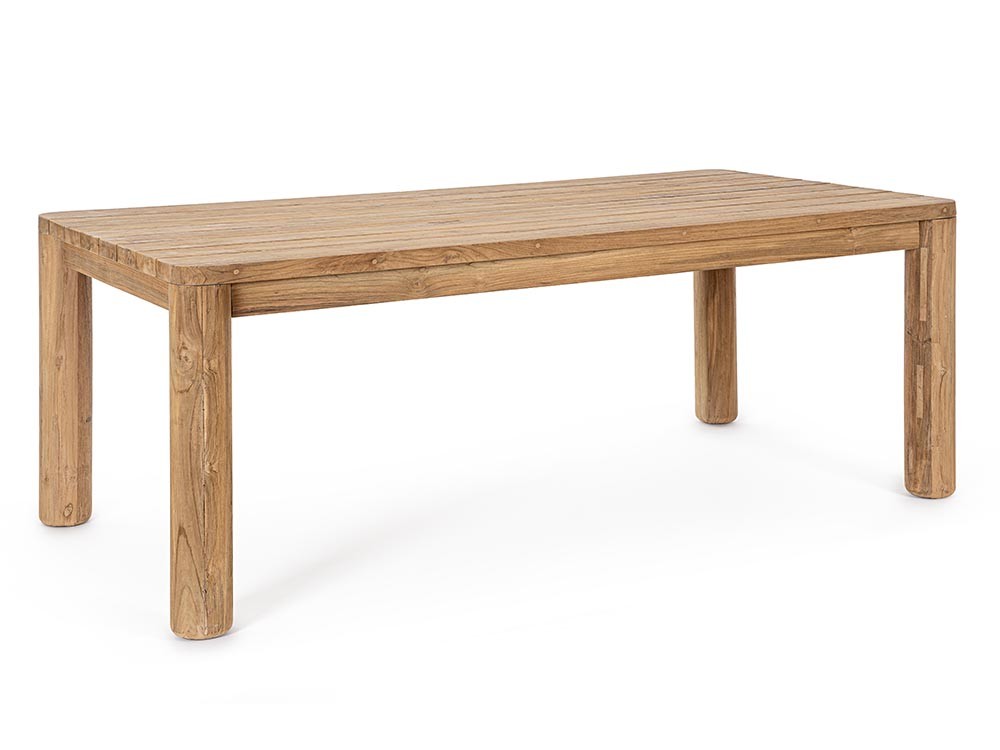 Mesa de comedor exterior Maverick de madera de teca reciclada Bizzotto - 2