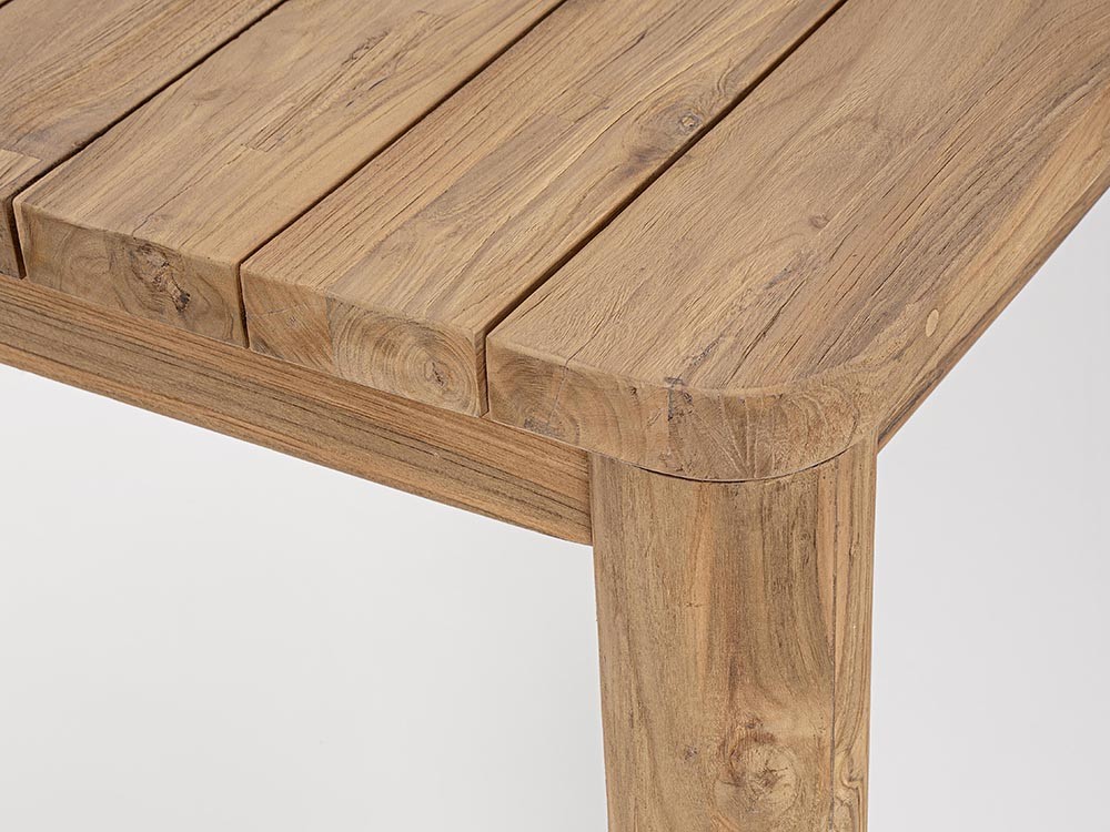 Mesa de comedor exterior Maverick de madera de teca reciclada Bizzotto - 7