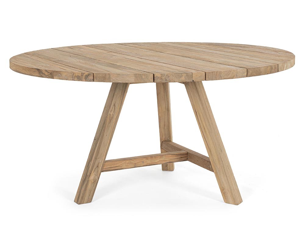 Mesa redonda de comedor exterior Fenton de madera de teca Bizzotto - 3