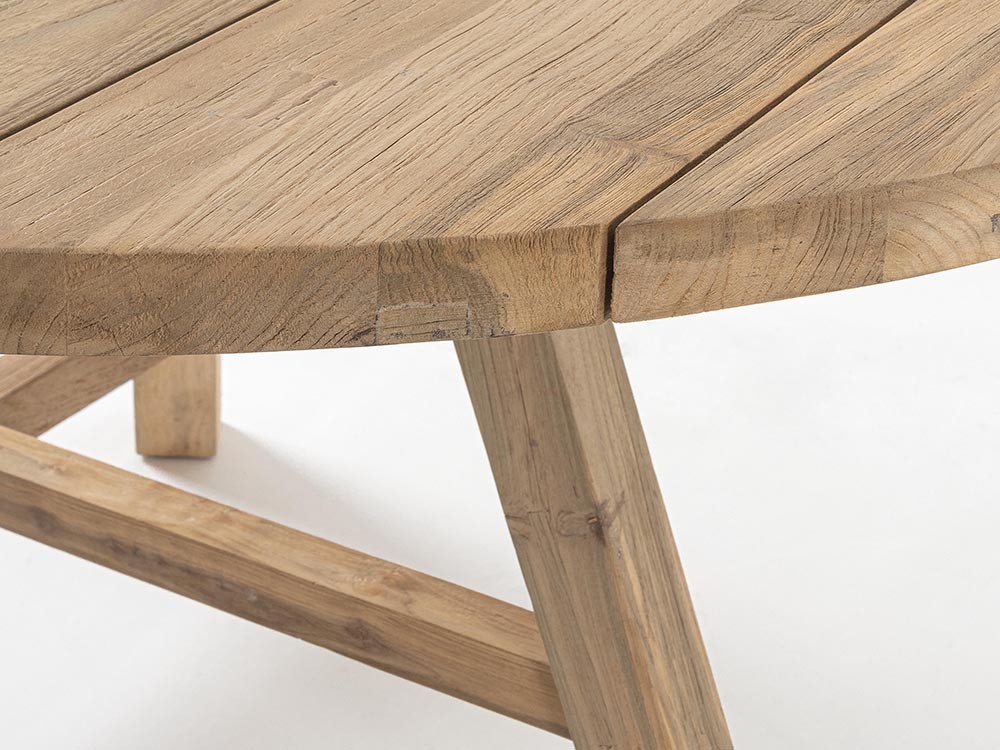 Mesa redonda de comedor exterior Fenton de madera de teca Bizzotto - 4