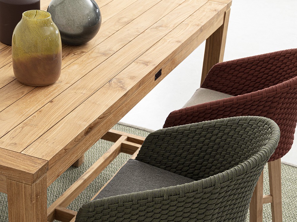 Mesa alta de madera de teca Maricruz Bizzotto - 8