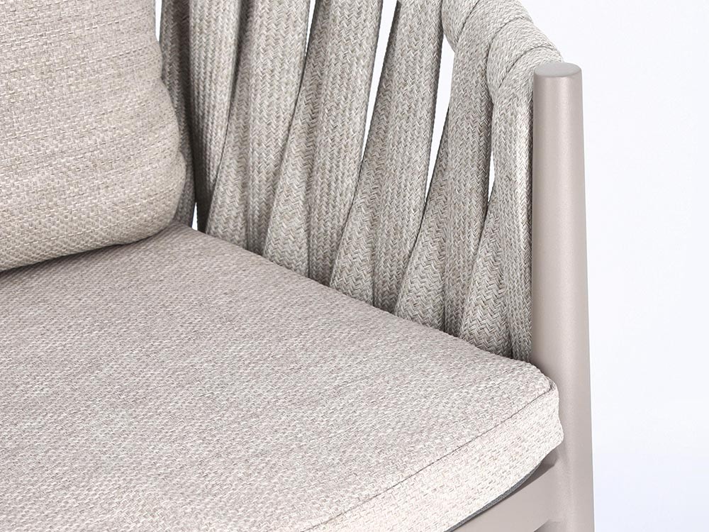 Silla para exterior Jacinta de cuerda trenzada y aluminio Bizzotto - 8