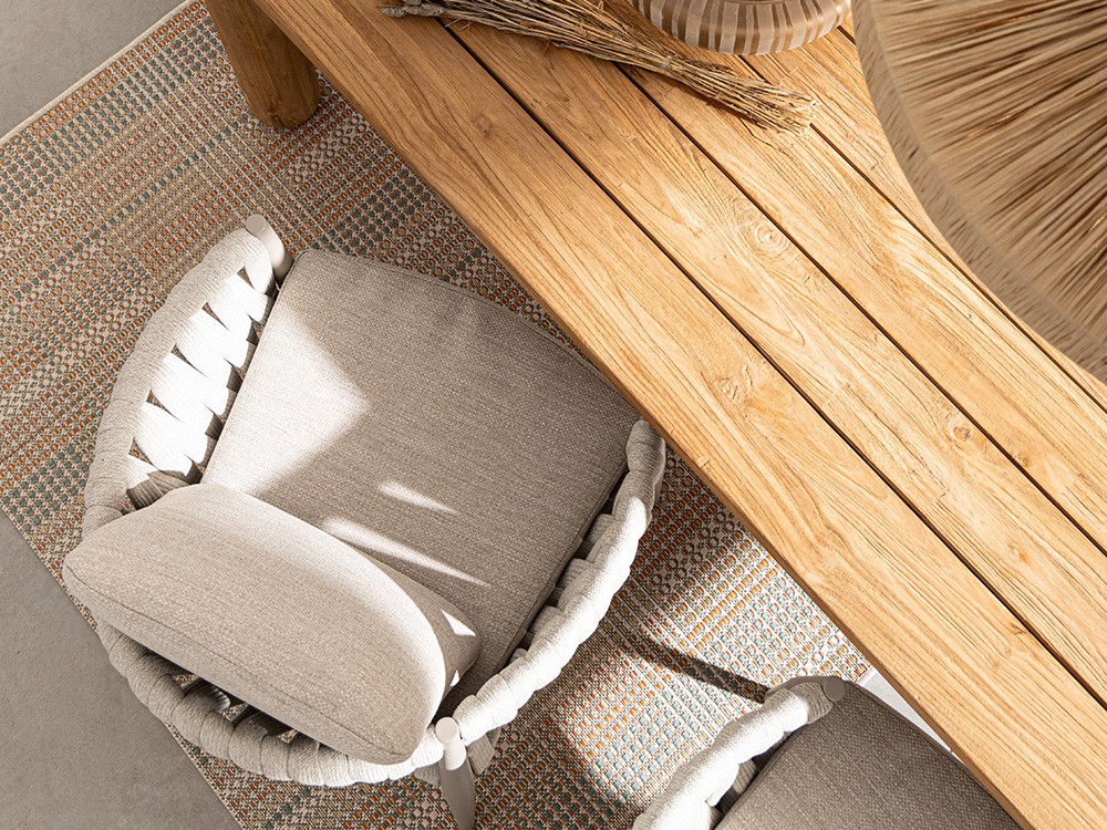 Silla para exterior Jacinta de cuerda trenzada y aluminio Bizzotto - 9