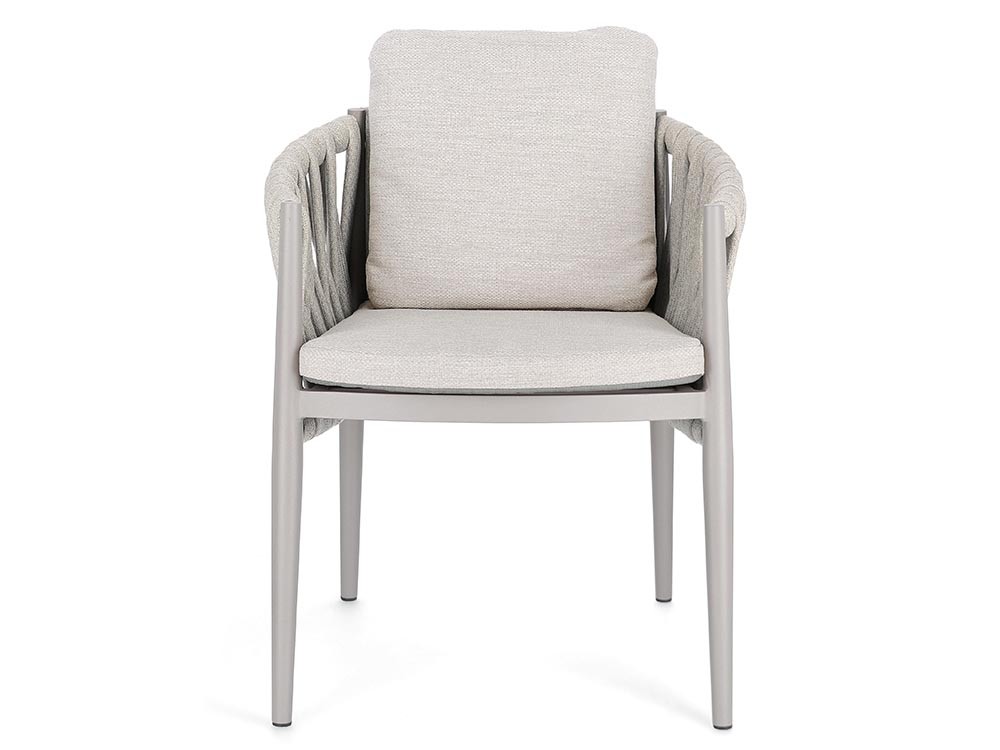 Silla para exterior Jacinta de cuerda trenzada y aluminio Bizzotto - 11