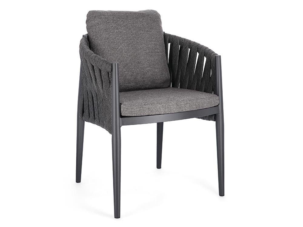 Silla para exterior Jacinta de cuerda trenzada y aluminio Bizzotto - 2