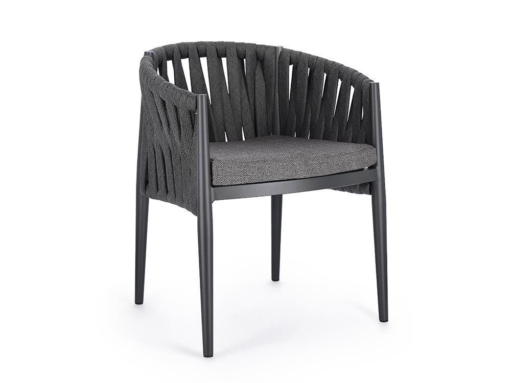 Silla para exterior Jacinta de cuerda trenzada y aluminio Bizzotto - 15