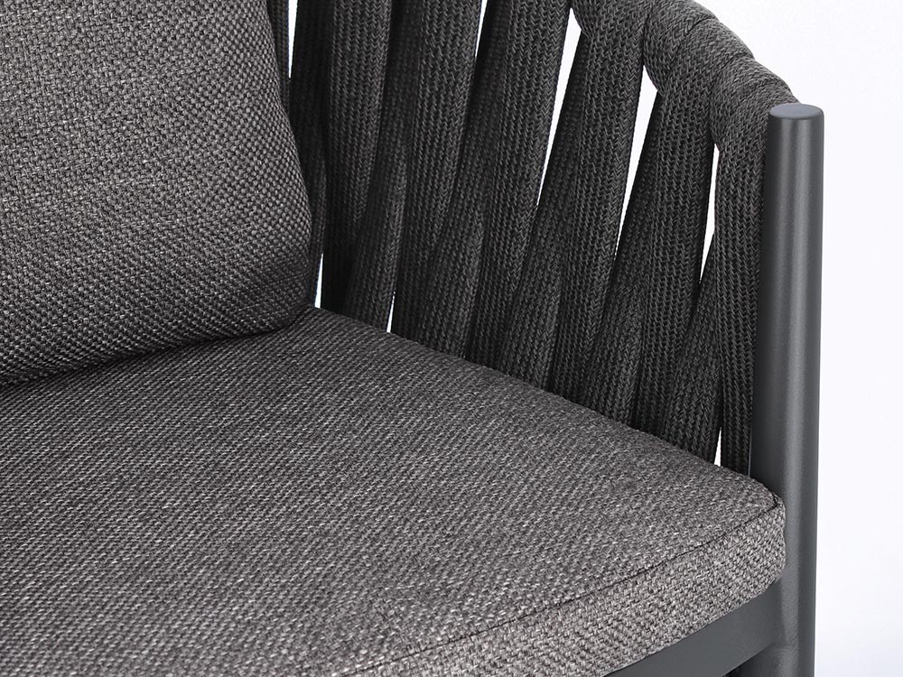 Silla para exterior Jacinta de cuerda trenzada y aluminio Bizzotto - 17