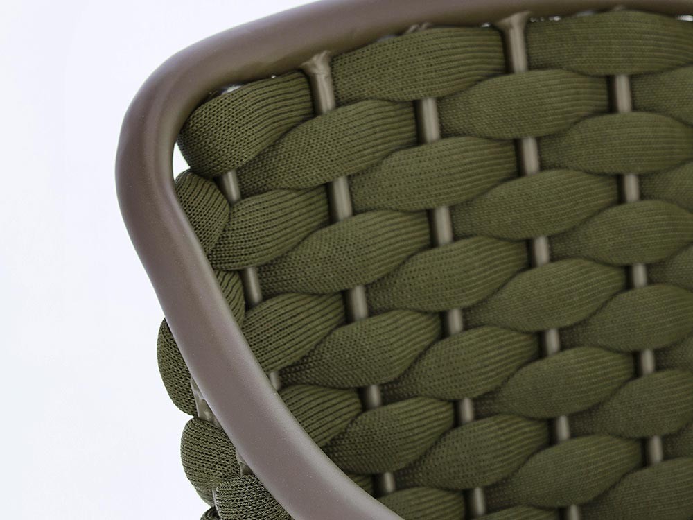 Silla apilable para comedor exterior Everly de aluminio y cuerda trenzada Bizzotto - 15