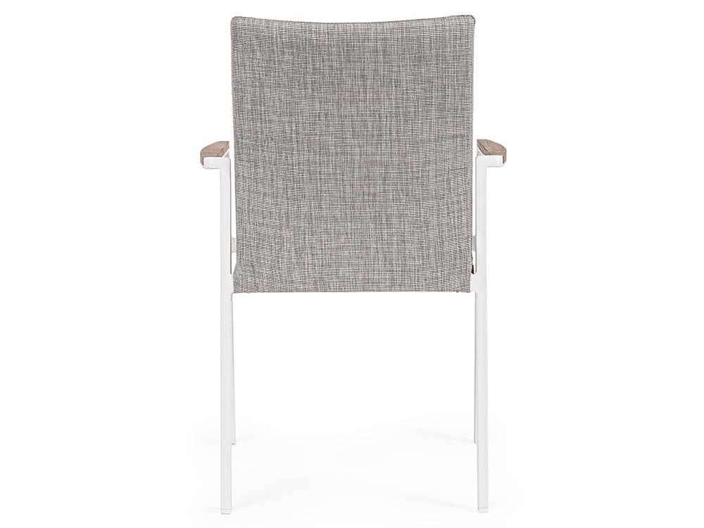 Silla apilable de comedor exterior Jalisco de aluminio y textilene Bizzotto - 7