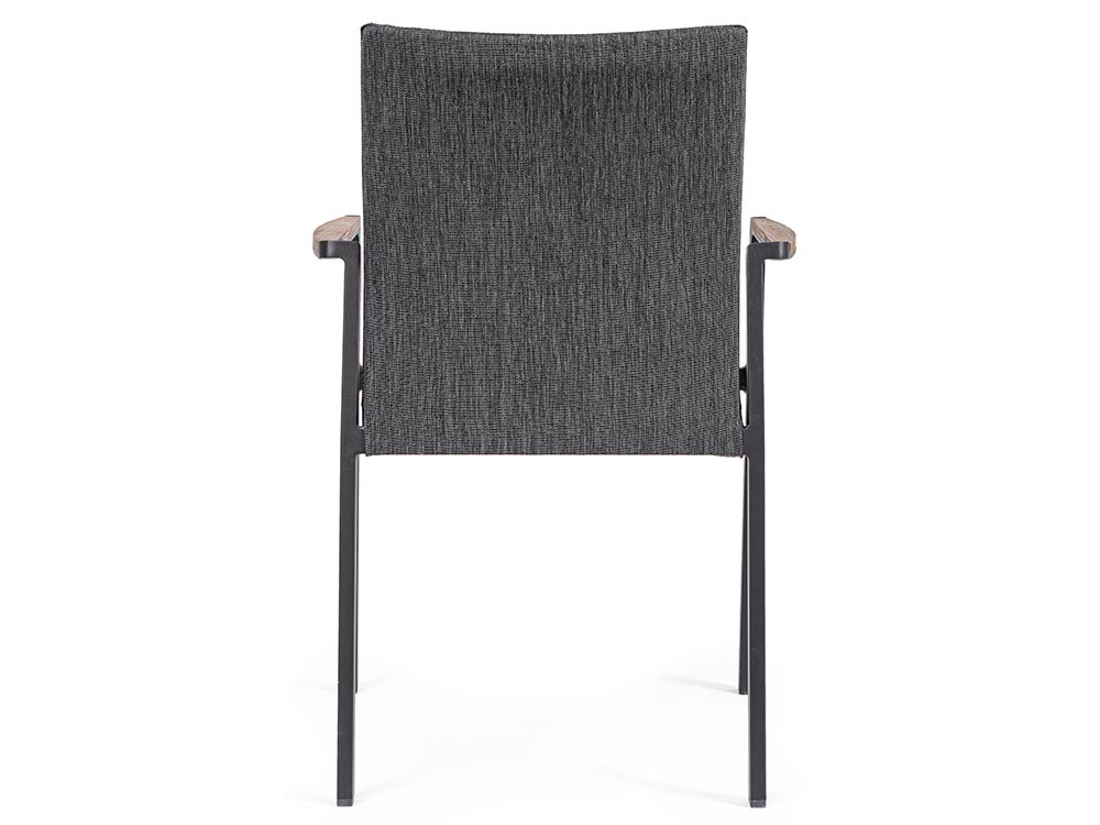 Silla apilable de comedor exterior Jalisco de aluminio y textilene Bizzotto - 14