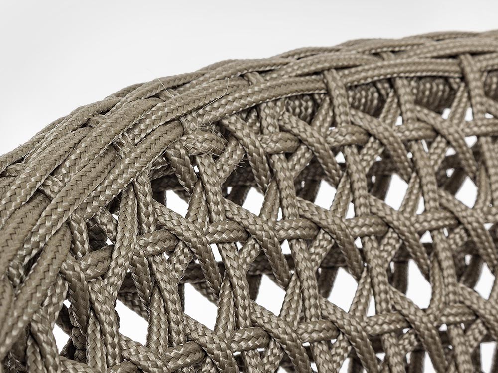 Silla para comedor exterior Ninfa de cuerda trenzada con aluminio y madera de teca Bizzotto - 9