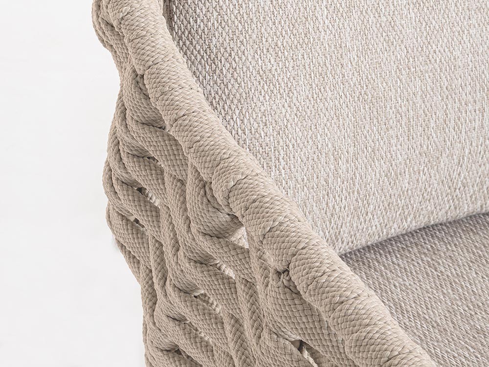 Silla para comedor exterior Tamires de madera de teca y cuerda trenzada Bizzotto - 11