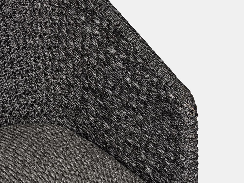 Silla de comedor exterior Coachella de madera de teca y cuerda trenzada Bizzotto - 11