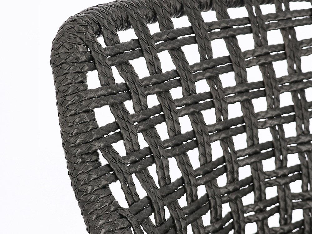 Silla para comedor exterior Wilson de teca y fibra sintética trenzada Bizzotto - 19