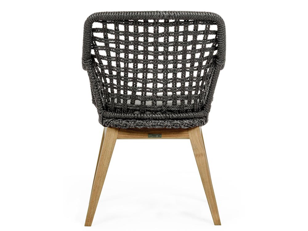 Silla para comedor exterior Madison de teca y fibra sintética Bizzotto - 13