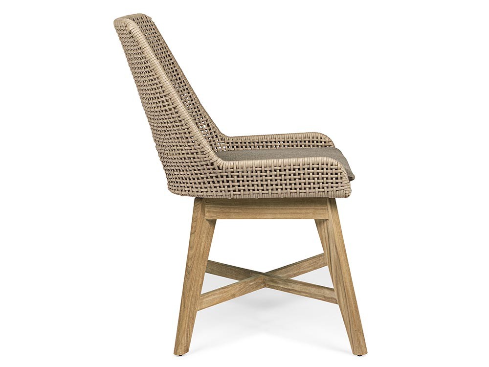 Silla para comedor exterior Hesperia de teca y cuerda trenzada Bizzotto - 6