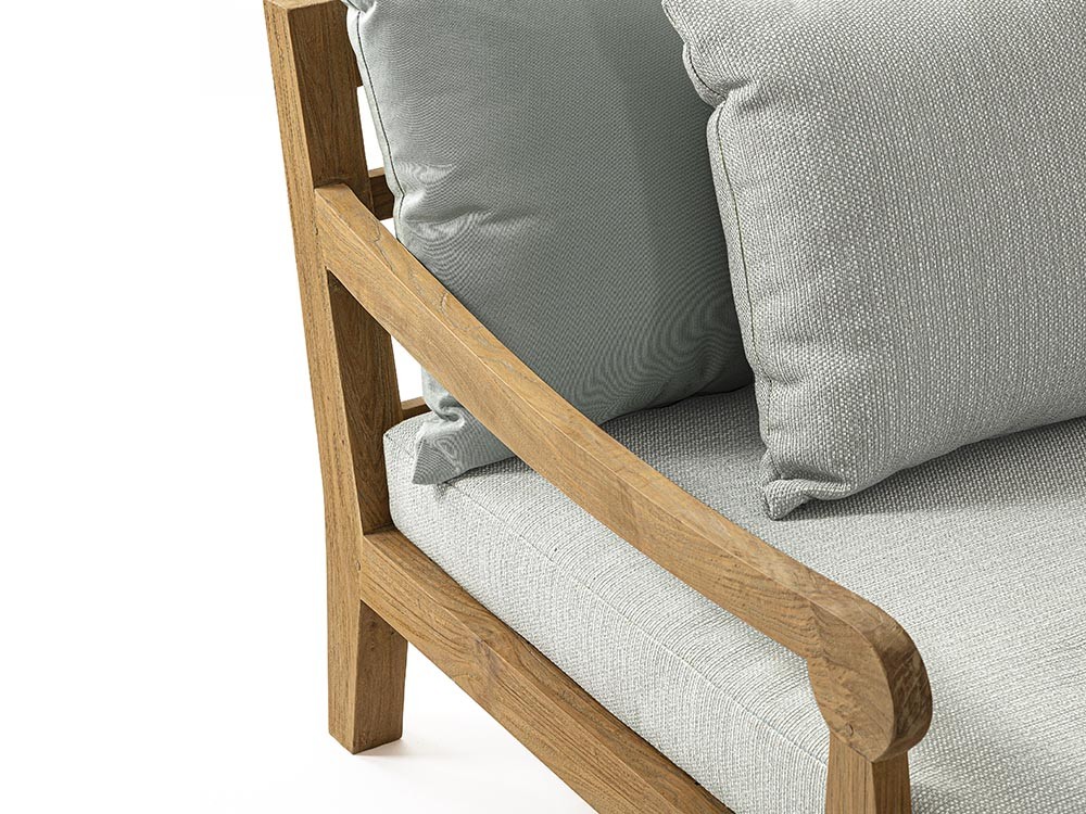 Daybed doble Bali de madera de teca envejecida Bizzotto - 9