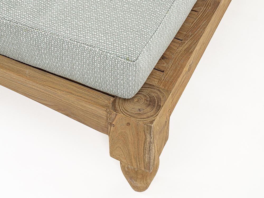 Daybed doble Bali de madera de teca envejecida Bizzotto - 8