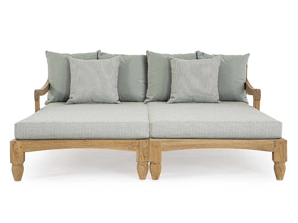 Daybed doble Bali de madera de teca envejecida Bizzotto - 5