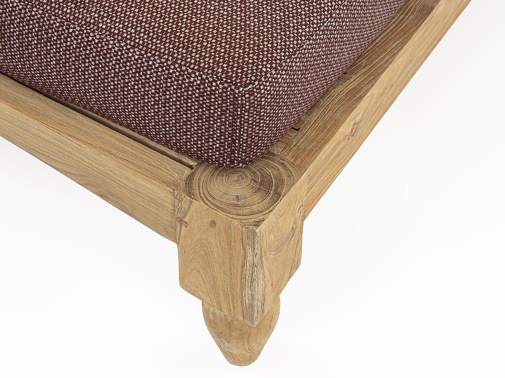 Daybed doble Bali de madera de teca envejecida Bizzotto - 21