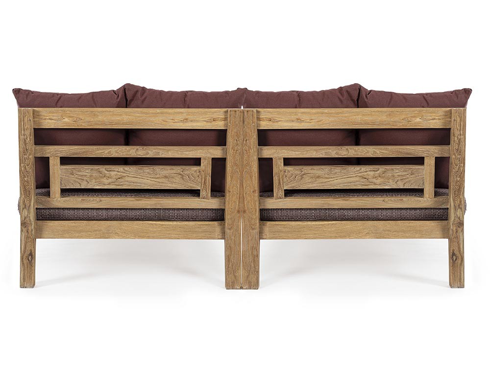 Daybed doble Bali de madera de teca envejecida Bizzotto - 16