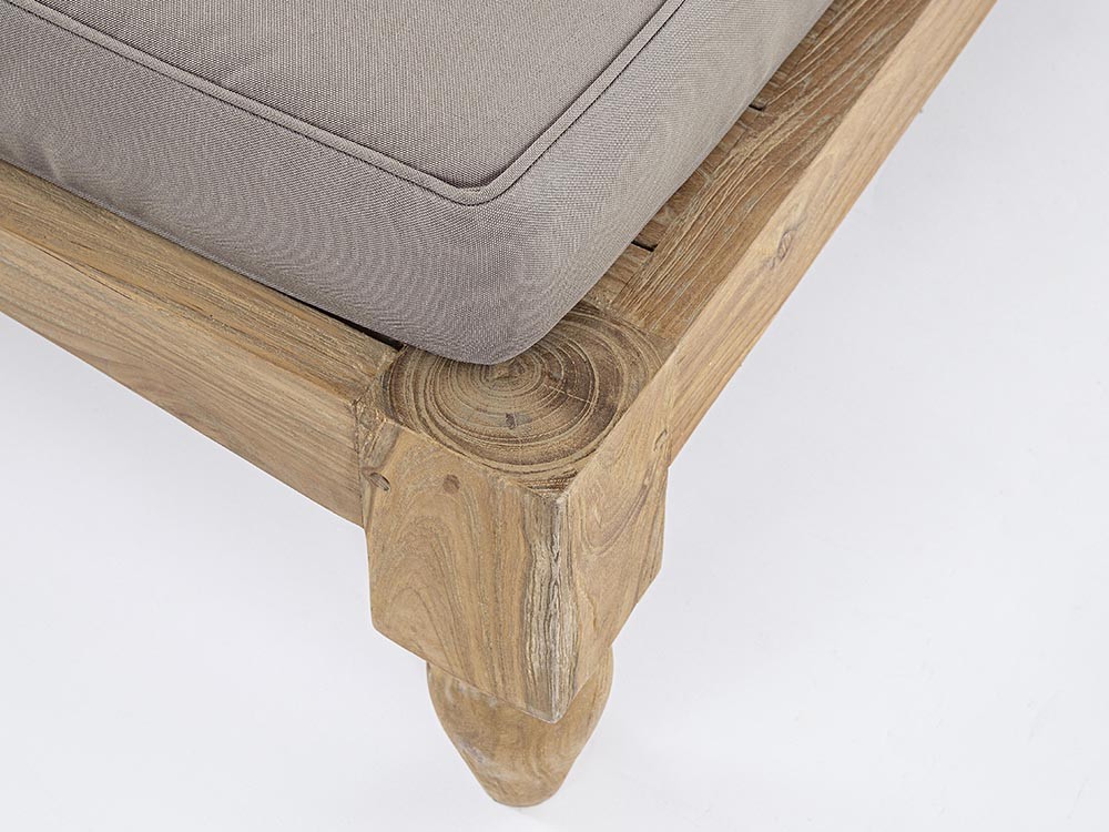 Daybed doble Bali de madera de teca envejecida Bizzotto - 29