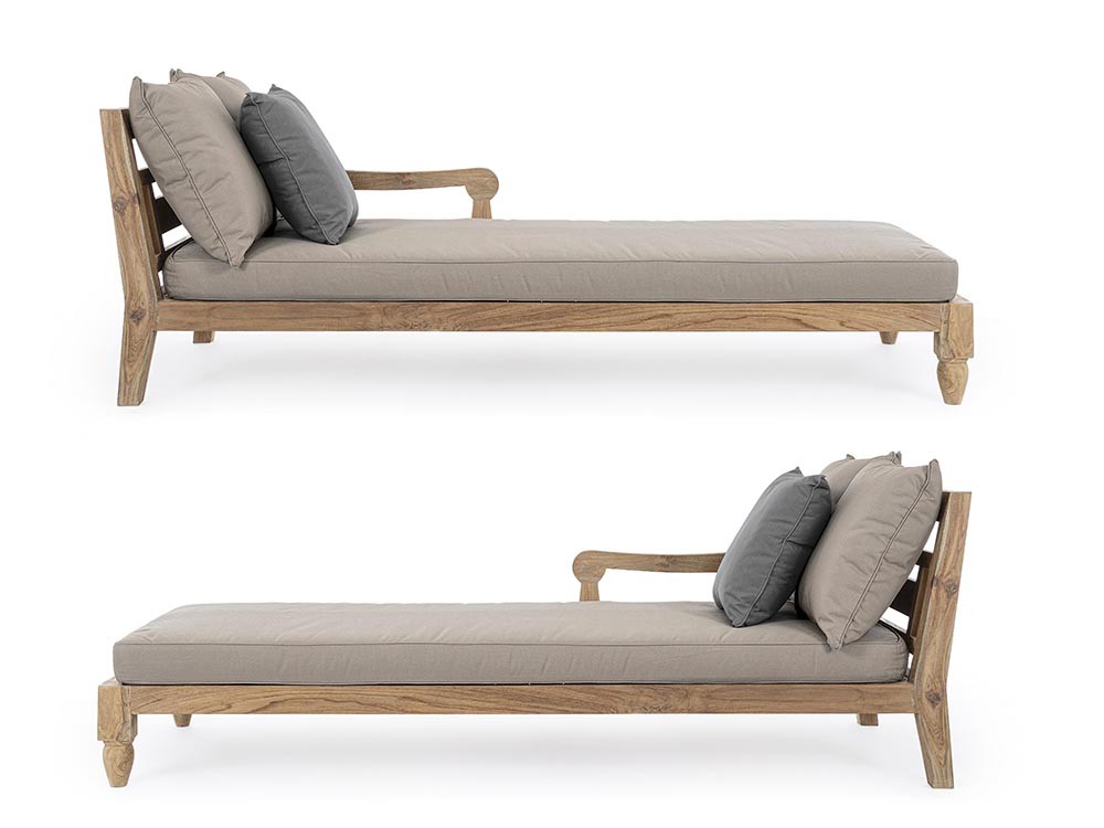 Daybed doble Bali de madera de teca envejecida Bizzotto - 32