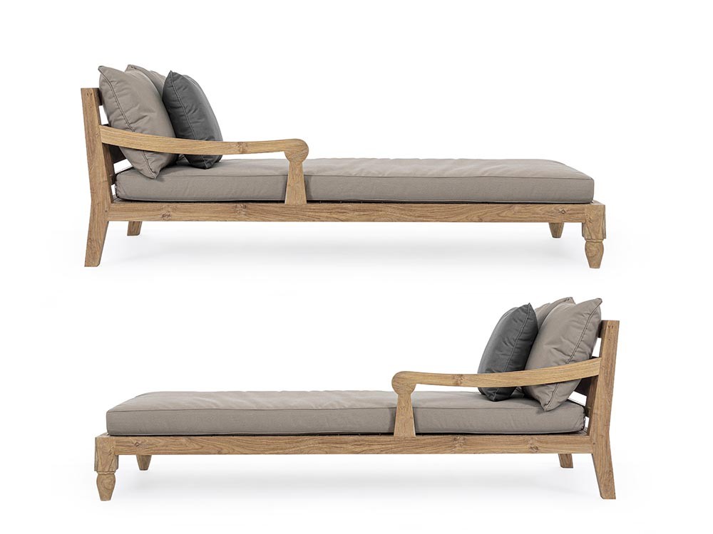 Daybed doble Bali de madera de teca envejecida Bizzotto - 33