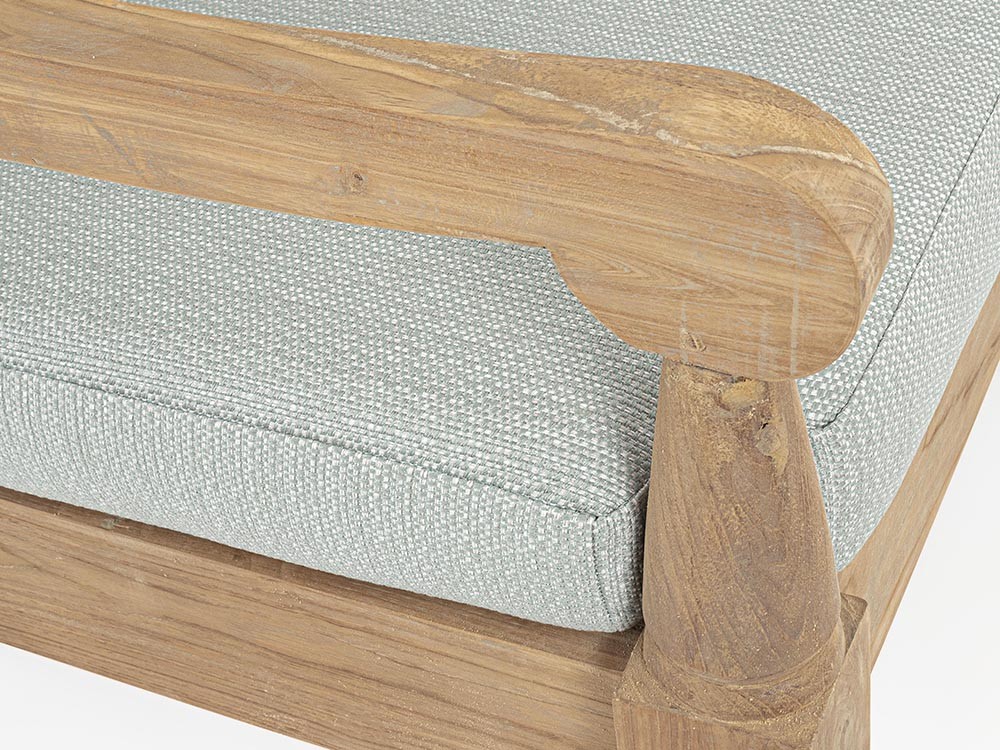 Sofá de madera de teca envejecida con asiento profundo Bali Bizzotto - 17