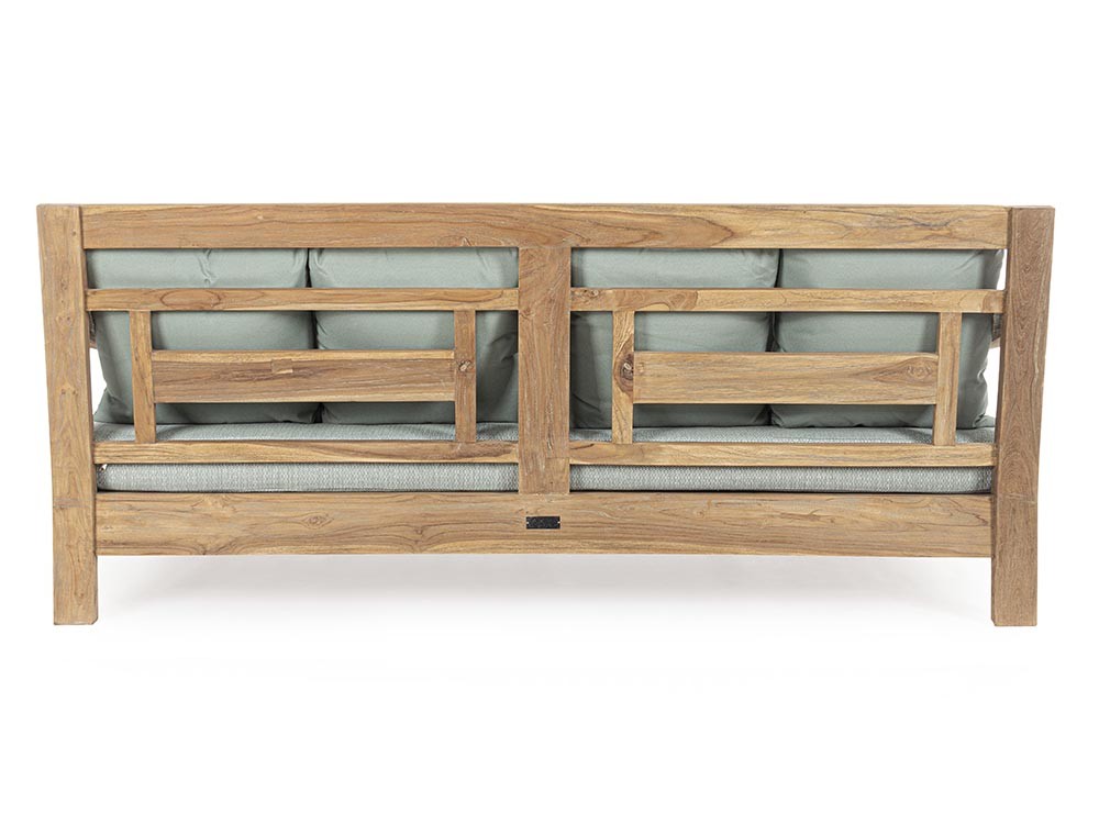 Sofá de madera de teca envejecida con asiento profundo Bali Bizzotto - 13