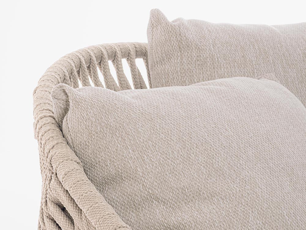 Daybed Tamires de cuerda trenzada y teca Bizzotto - 13