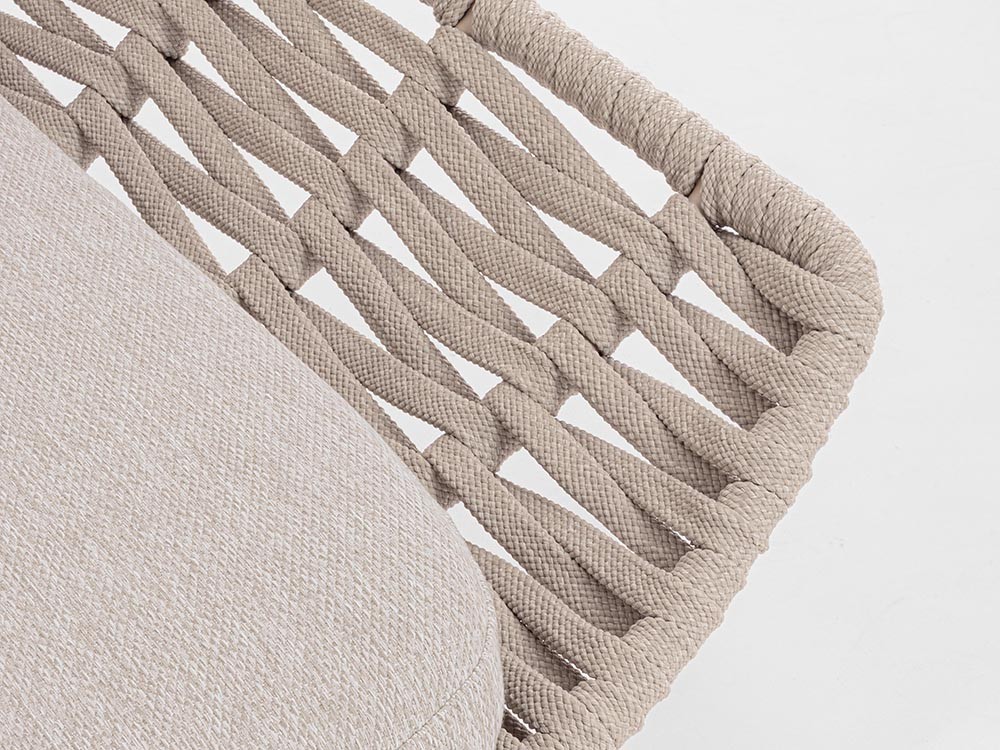 Daybed Tamires de cuerda trenzada y teca Bizzotto - 12