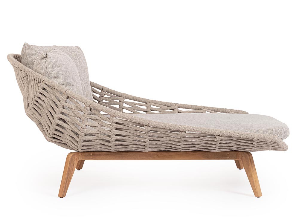 Daybed Tamires de cuerda trenzada y teca Bizzotto - 8