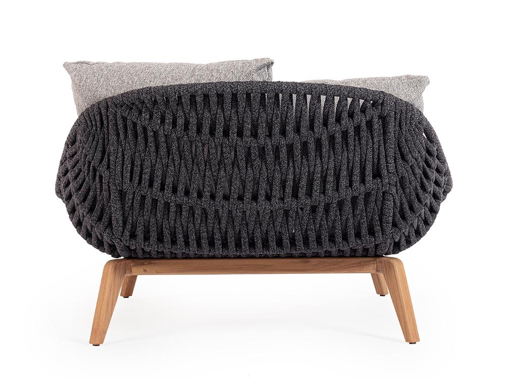 Daybed Tamires de cuerda trenzada y teca Bizzotto - 18