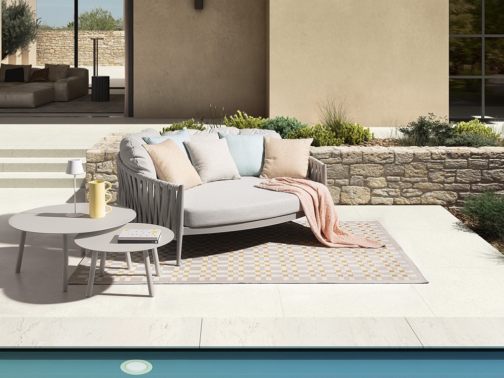 Daybed Jacinta de aluminio y cuerda trenzada Bizzotto - 1