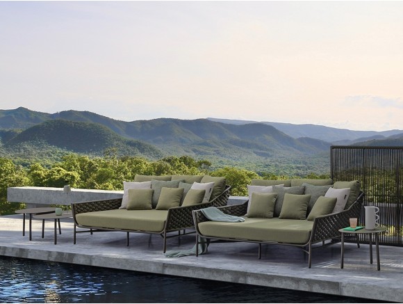 Daybed Everly de aluminio y cuerda trenzada Bizzotto - 4