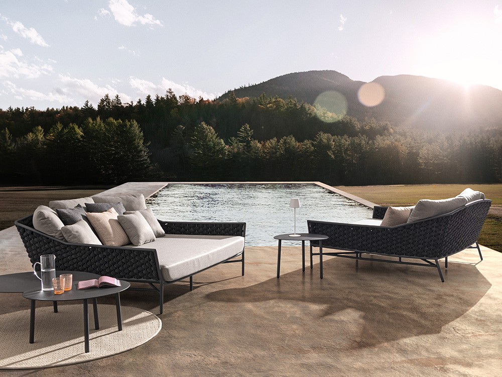 Daybed Everly de aluminio y cuerda trenzada Bizzotto - 1